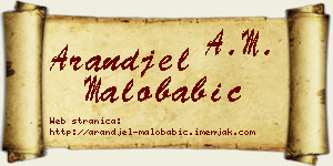 Aranđel Malobabić vizit kartica